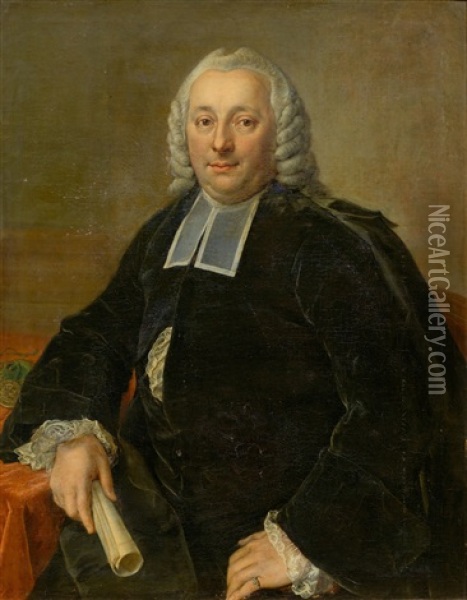 Portrait Of Anselm Franz Von Meyenburg (1723-1805), At The Age Of 49 Oil Painting - Johann Friedrich Grooth