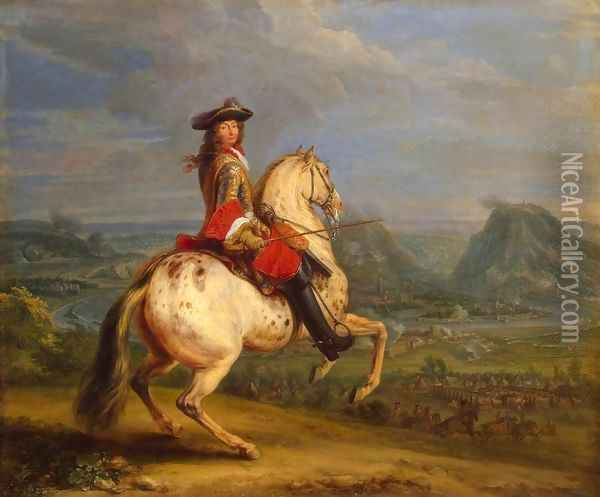 Louis XIV at the Taking of Besancon Oil Painting - Adam Frans van der Meulen