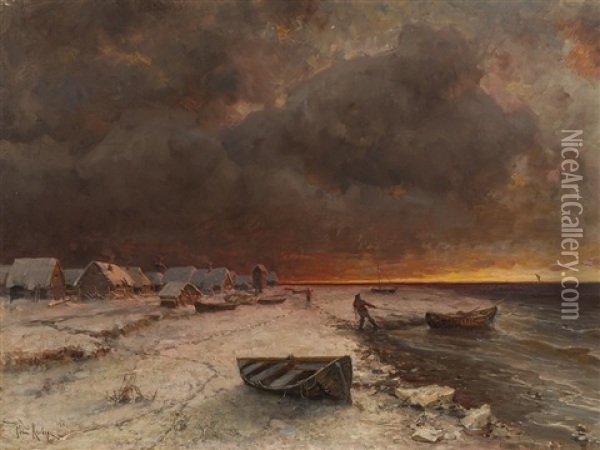 Nargo-island Near Reval Oil Painting - Yuliy Yulevich (Julius) Klever