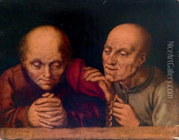 Deux Personnages Priant Oil Painting - Quentin Massys the Elder