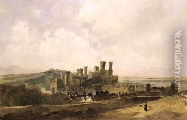 Caernarvon Castle Oil Painting - Peter de Wint