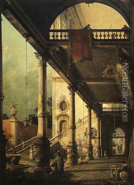 Architectural Oil Painting - (Giovanni Antonio Canal) Canaletto