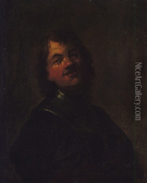 A Portrait Of The Artist Laughing Oil Painting -  Rembrandt van Rijn