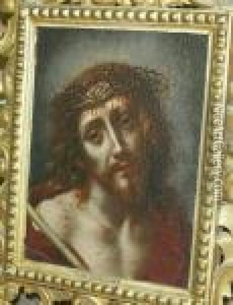Christ As The Man Of Sorrows Oil Painting - Carlo Dolci