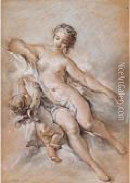 Venus And Cupid Oil Painting - Francois Boucher