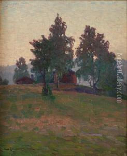 Sommarafton, Nordingra Oil Painting - Carl August Johansson