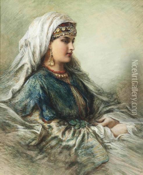 Arabian Beauty Oil Painting - Egron Sellif Lundgren