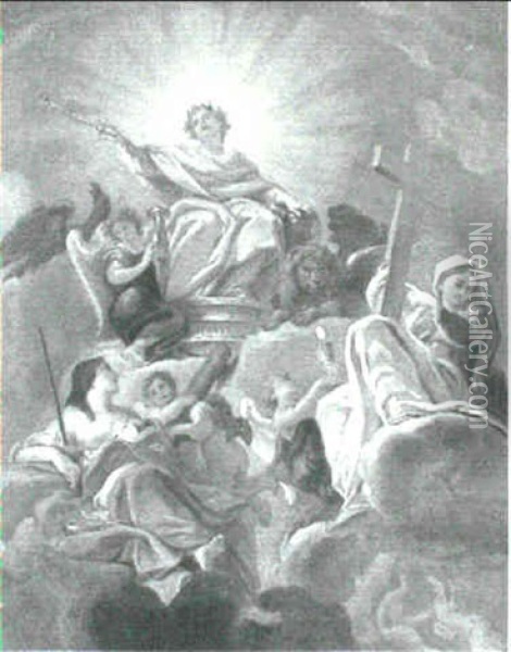 The Glorification Of The Gospels Oil Painting - Carlo Maratta