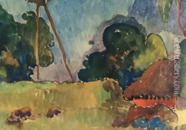 Watercolor 21 Oil Painting - Paul Gauguin