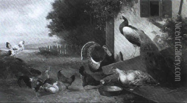Tierfamilie Oil Painting - Paul Friedrich Meyerheim