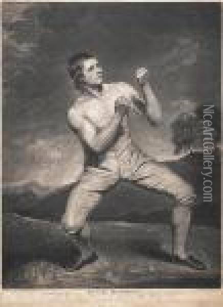 The Celebrated Boxer Who Never Was Conquered,richard Humphreys Oil Painting - John Hoppner