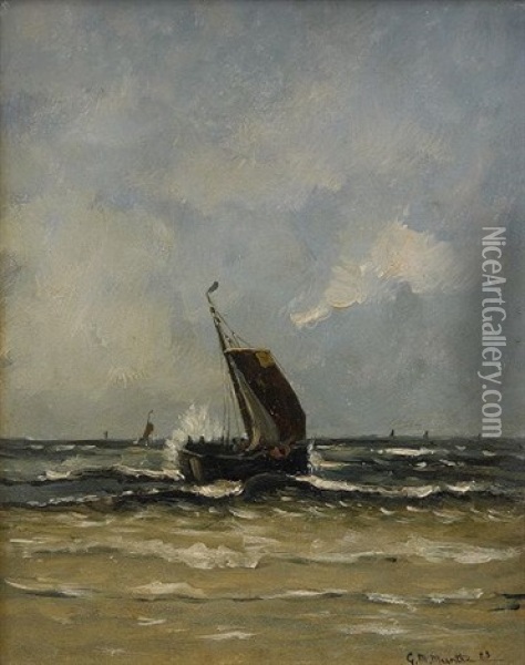 Fiskebat Till Havs Oil Painting - Gerhard Arij Ludwig Morgenstjerne Munthe