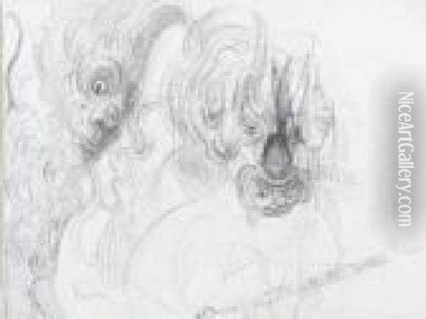 Masques Et Demons Oil Painting - James Ensor