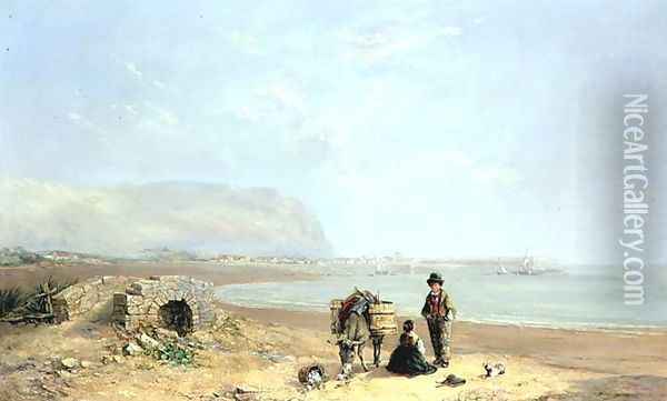 On the Beach Oil Painting - Charles Branwhite