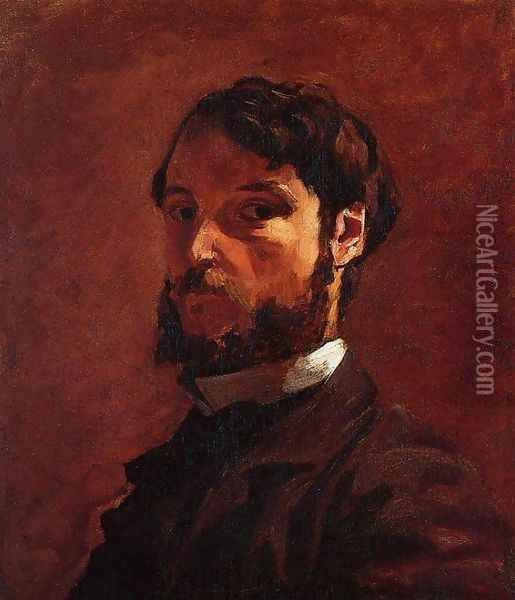Portrait of a Man Oil Painting - Jean Frederic Bazille
