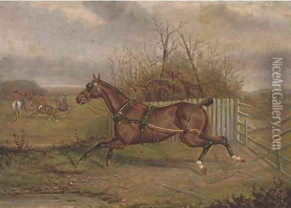 Joining the hunt Oil Painting - A. Clark