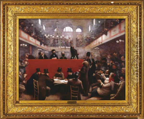 A La Salle Graffard Oil Painting - Jean-Georges Beraud