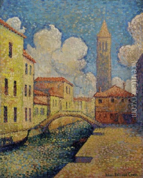 Canal A Venise Oil Painting - Henri-Edmond Cross