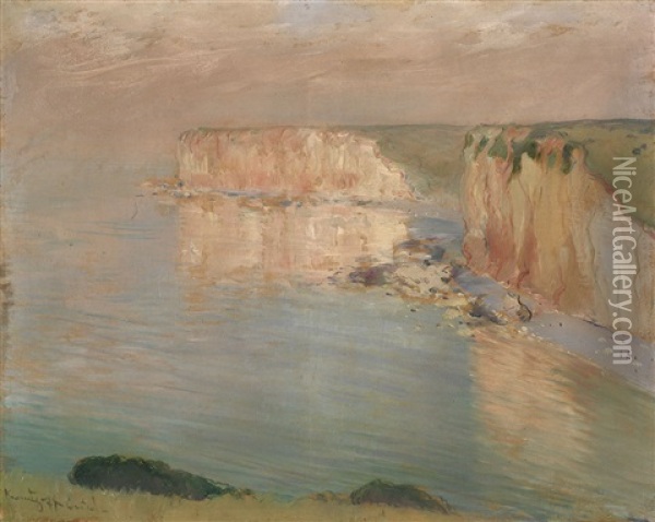 The Cliffs Of Etretat Oil Painting - Konstantin Kuznetsov