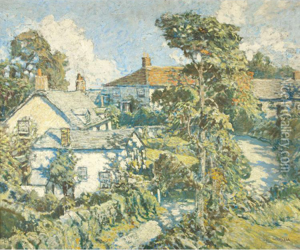 Hill Town, Cornwall Oil Painting - Walter Elmer Schofield