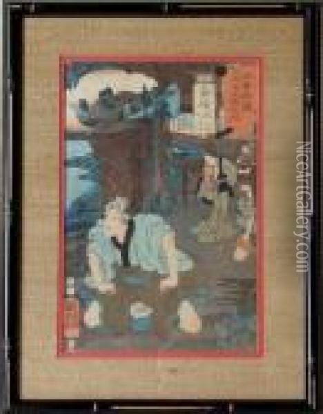 Circa 1850 Oil Painting - Utagawa Kuniyoshi