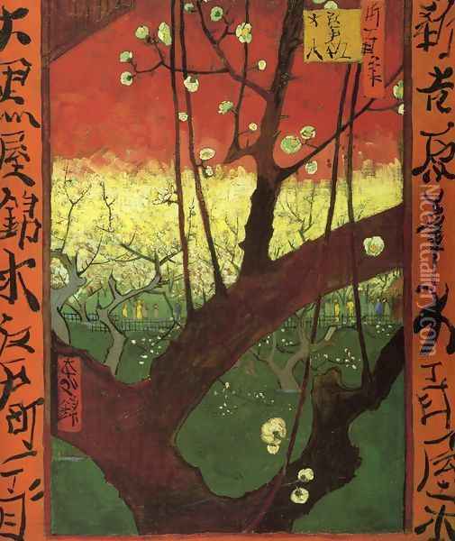 Japonaiserie (after Hiroshige) Oil Painting - Vincent Van Gogh