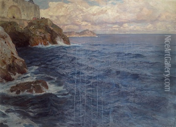 Meereskuste Oil Painting - Carl (Karl, Charles) O'Lynch of Town
