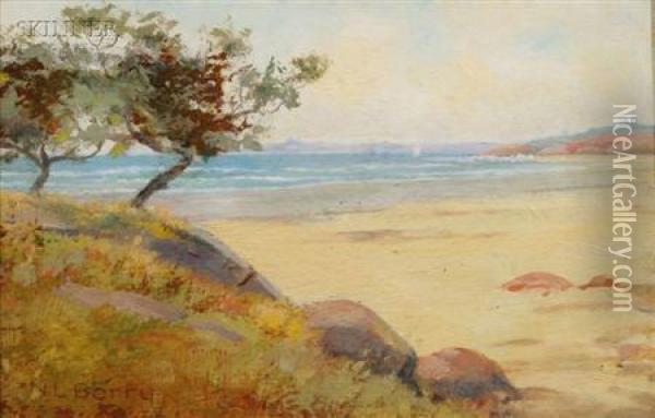 Whale Beach, Near Galloupe's Point, Swampscott Oil Painting - Nathaniel L. Berry