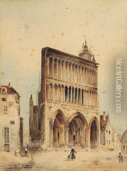 Cathedrale Oil Painting - Felix Ziem