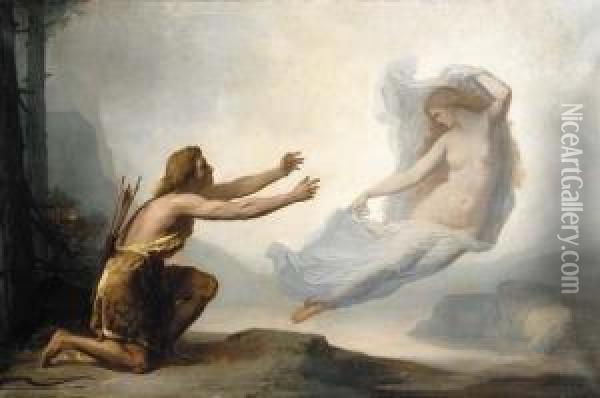 Apparition De Vinvela A Shilric-le-chasseur Oil Painting - Alfred Tripet