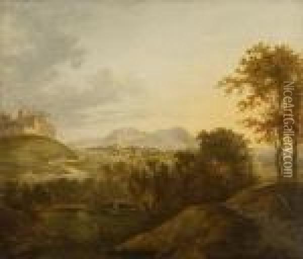 Oberitalienische
 Landschaft. Oil Painting - Georg Maximilian Johann Von Dillis