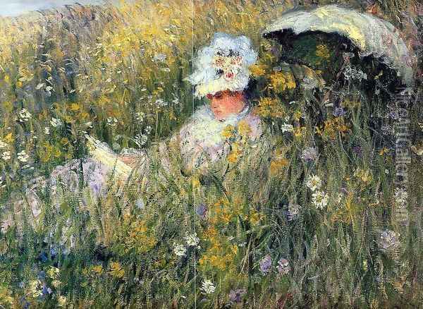 In the Meadow (detail) Oil Painting - Claude Oscar Monet