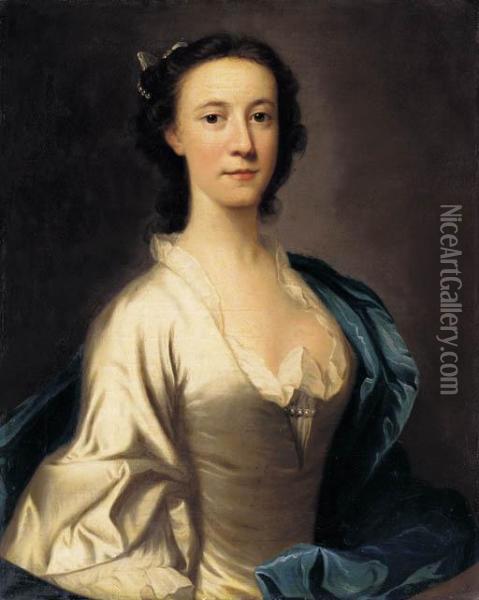 Portrait Of Anne Oil Painting - Allan Ramsay