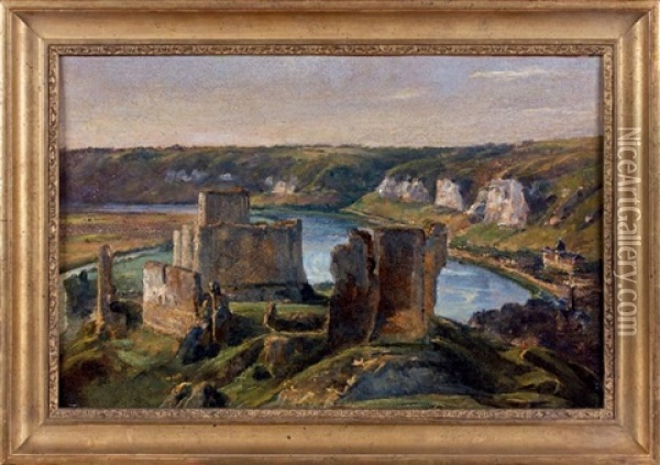 Le Chateau Gaillard Aux Andelys Oil Painting - Theodore Rousseau
