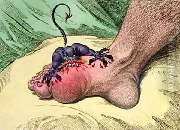 The Gout 2 Oil Painting - James Gillray