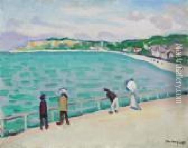 Promenade Sur La Jetee De Sainte Adresse Oil Painting - Albert Marquet