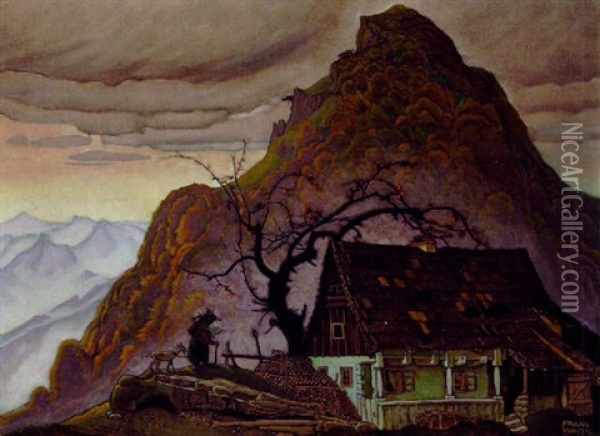 Herbstlicher Berg Oil Painting - Franz Wacik