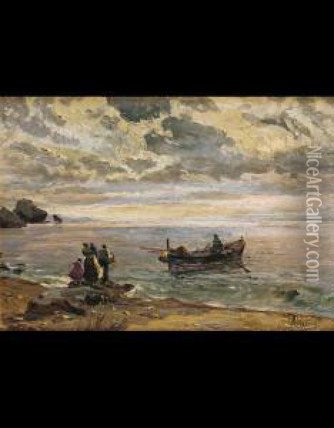 Il Ritorno Del Pescatore Oil Painting - Luca Albino