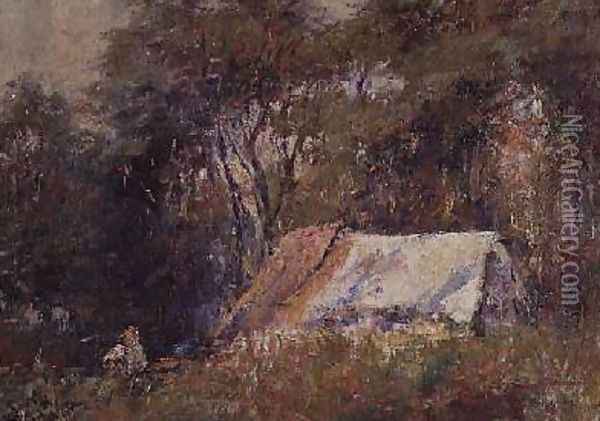 A Camp in the Bush Macedon Oil Painting - Frederick McCubbin