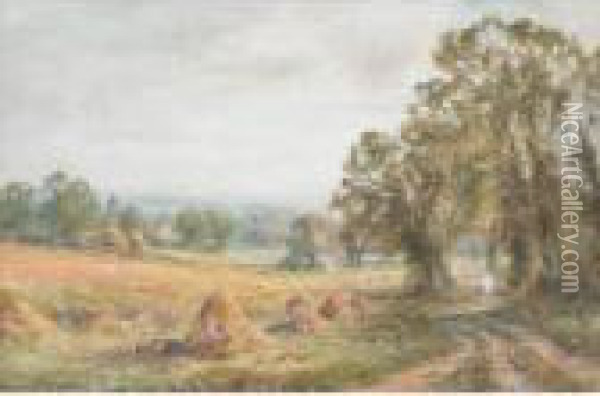View Near Lewes, Sussex Oil Painting - Henry John Kinniard