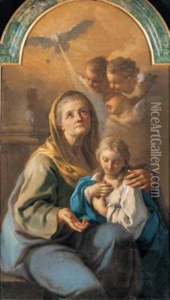 Sant'anna E La Vergine Oil Painting - Francesco de Mura