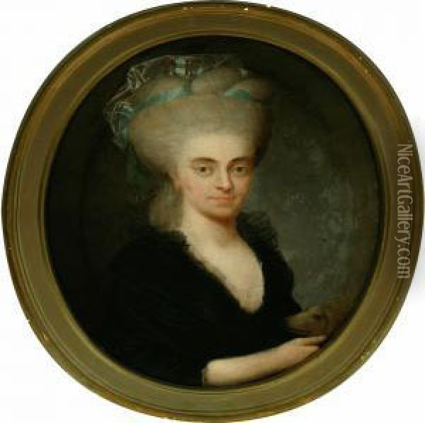 Portrait Of Catharina Marie Reiersen Oil Painting - Erik Pauelsen
