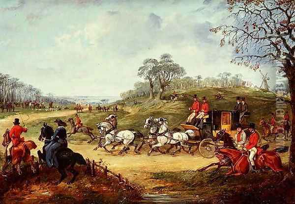Going to the Meet Oil Painting - Henry Alken