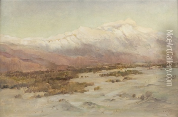 San Jacinto Mountain From Desert Oil Painting - Charles Arthur Fries