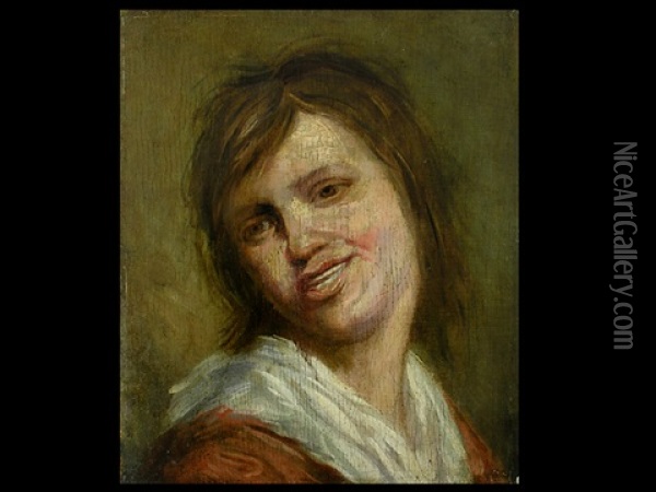 Portrait Eines Jungen Mannes Oil Painting - Frans Franszoon Hals the Younger