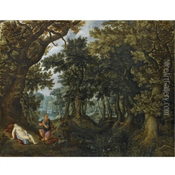 Cephalus And Procris Oil Painting - Denis van Alsloot