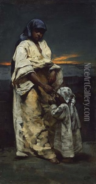 Mother And Child Oil Painting - Charles Sprague Pearce