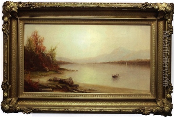 Sunset On Lake George Oil Painting - Henry A. Ferguson