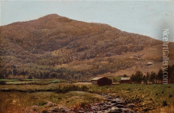 Farm In The Foothills Oil Painting - John Bunyan Bristol