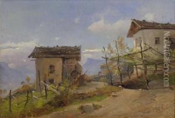 Tyrol, Chemin Vers L'italie Oil Painting - Vilhelm Petersen
